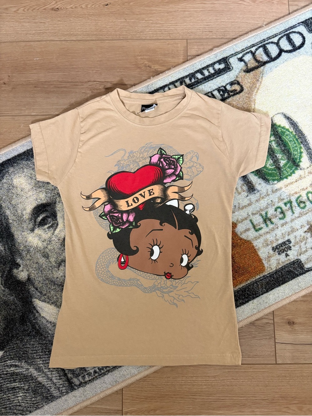 Betty Boop Beige 'Love' Graphic Tee